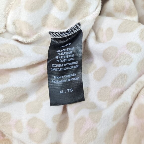 Kate Spade Leopard Print Pajama Set XL Ultra Soft Cozy Lounge Sleepwear - Picture 6 of 8